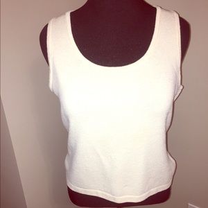 Cream colored knit tank sweater
